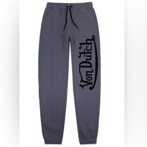 Von Dutch Designer Sweatpants New In Poly with Tags Sizes Large dirty blue